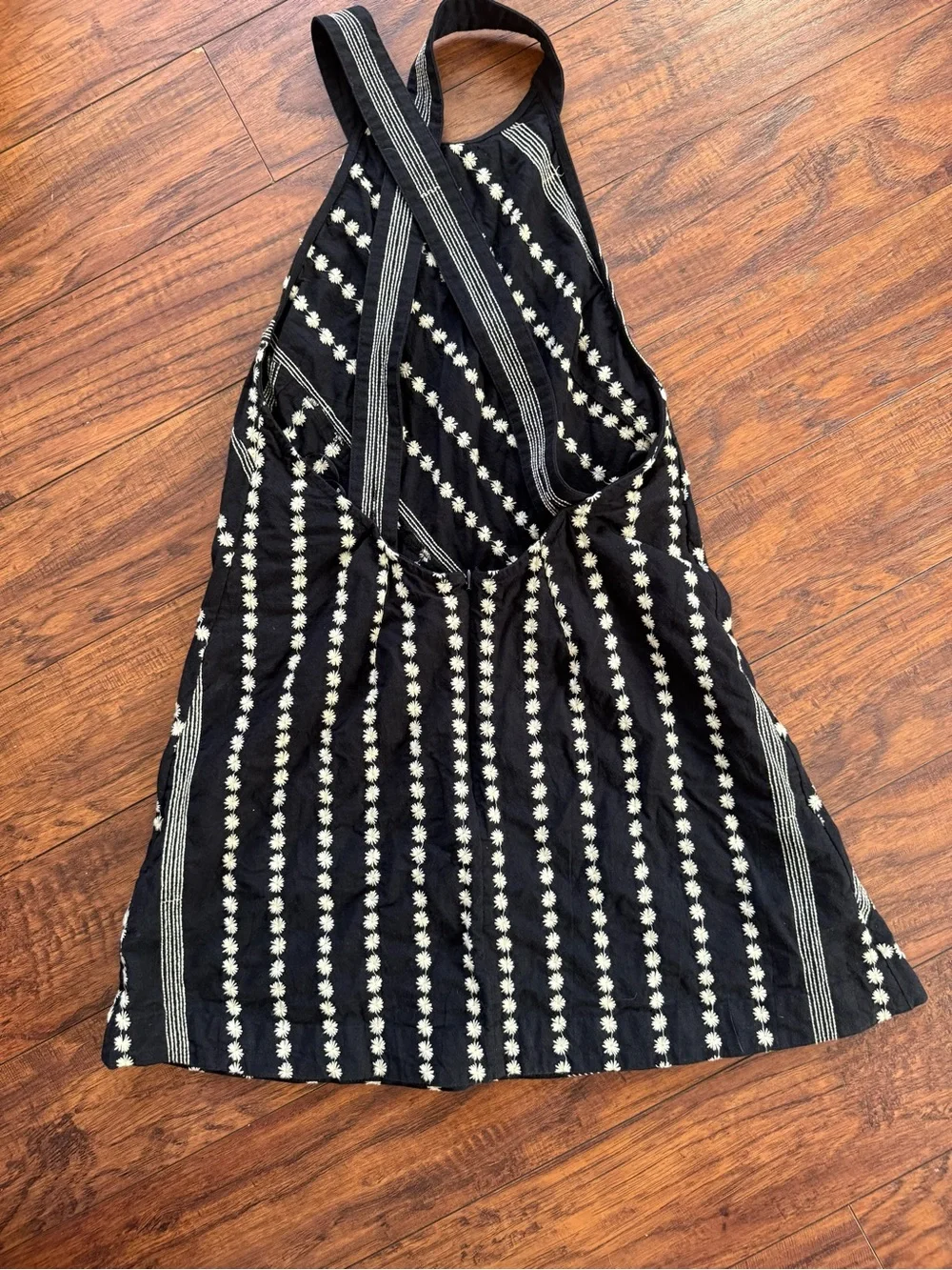 NWOT Free People Black Juni Backless Embroidered Mini Dress Fall Winter | Small